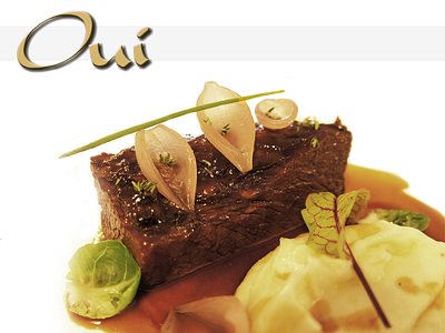 Oui Restaurante chef layout restaurant website