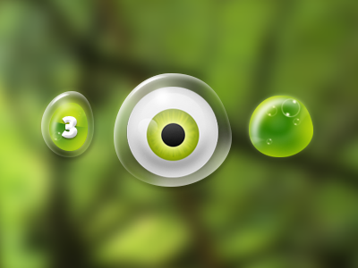 Slime Gui eyeball game green gui interface ios iphone phone game slime snailboy ui