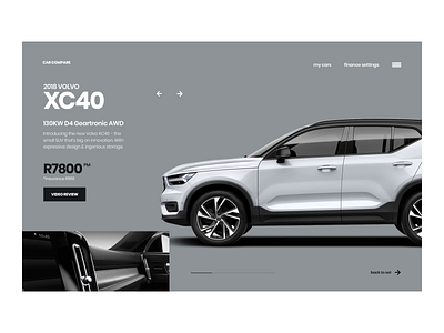 Car Compare Transitions automotive car interface mp4 principle scroll scroll animation typography ui ux volvo web website
