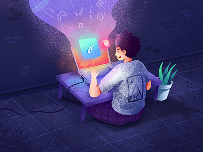 Illustration Work From Home