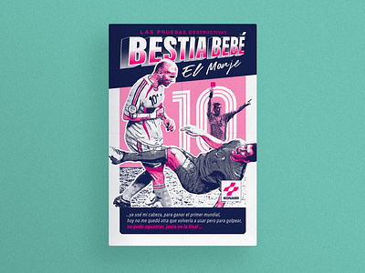 Bestia Bebé - Poster design 2006 bestia bebe fanart first shot france indie laptra poster print rock silkscreen world cup worldcup zidane