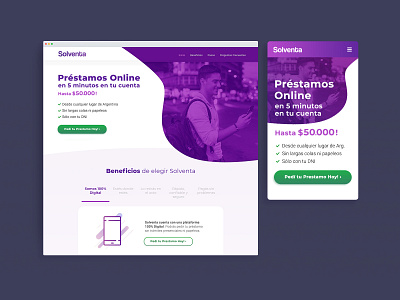 Solventa | Landing Page loan prestamo
