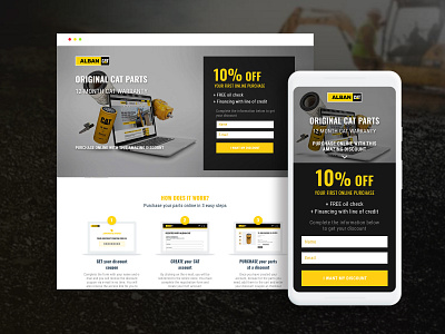 CAT PARTS | Landing Page cat caterpillar discount landing landingpage mobile