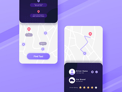 Simple Taxi App Interface