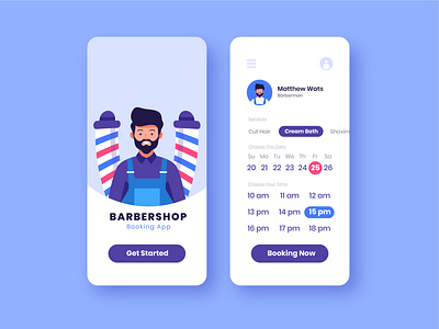 Barbershop Booking Apps Concept barber barbershop booking booking app character flat illustration illustration illustrations mobile app mobile ui ui uiux uiuxdesign ux vector vector illustration