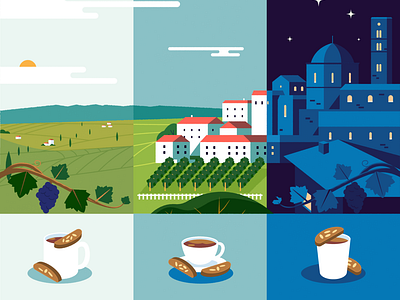 Coffee Landscape illustration Concept