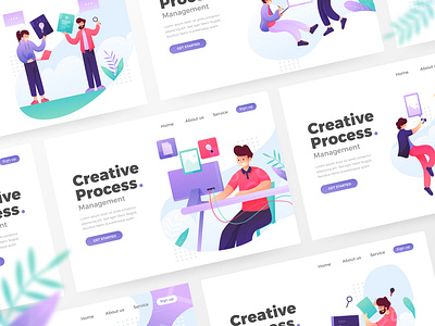 Creative Process Illustration Set