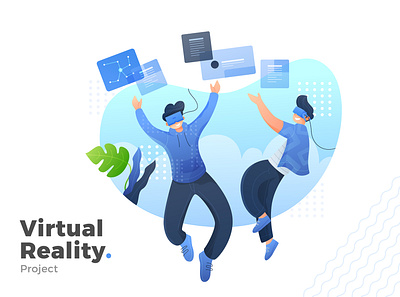 Virtual Reality Illustration Project blue character creative flat illustration illustration illustrations vector vector illustration virtual reality