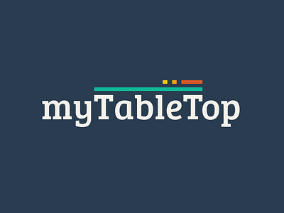MyTableTop Logo app bgg board board game collection flat game logo play startup tabletop