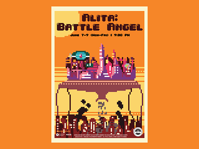 Alita Battle Angel Poster flat design gameart gamedev illustration illustrator nintendo