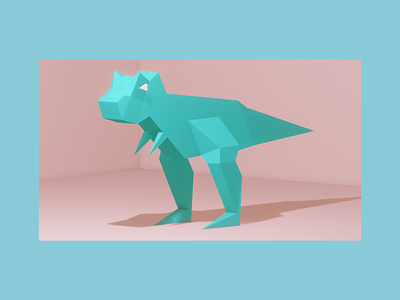 3D T-Rex flat design gameart gamedev illustration illustrator vector