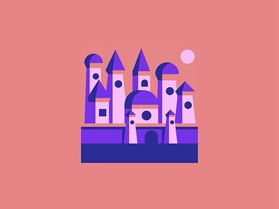 Valyria architecture castle city flat design gameart gameofthrones illustration illustrator skyline town vector