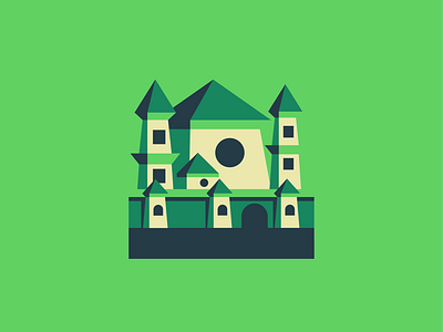 Yi Ti architecture castle city flat design game of thrones got illustration illustrator vector