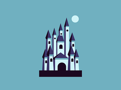Cinderella Castle architecture city design disney flat design illustration illustrator town vector walt disney