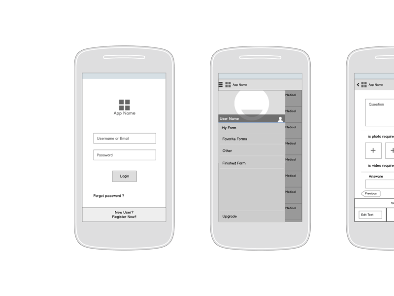 Wireframe For Mobile App mobile ux wireframe