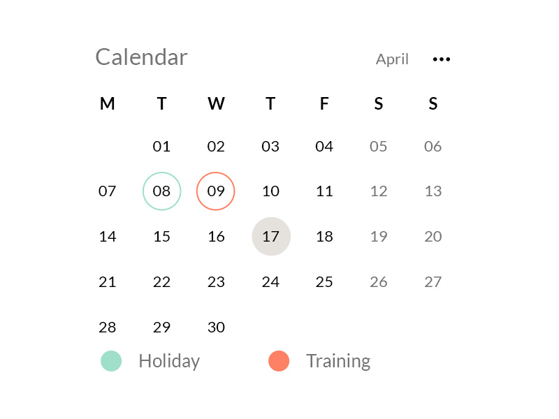 Calendar by Sanjay Patel for Pixer on Dribbble