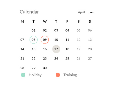 Calendar calendar dashboard flat ui