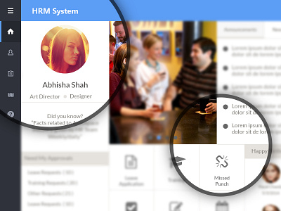HRM System app cloud dashboard flat hrm web