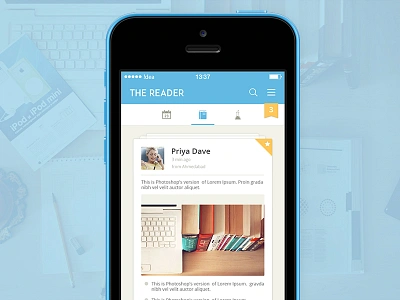 The Reader app ios7 ios8 iphone mobile reader ui ux