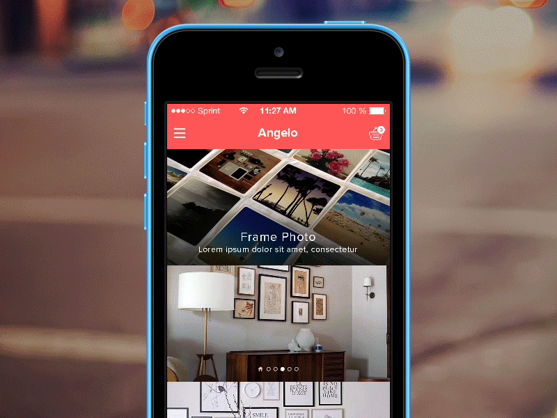 Angelo iOS App flat gif ios ios8 mobile prototype splash