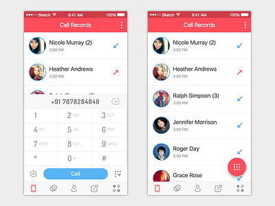 Chat App app chat ios iphone mobile red ui ux
