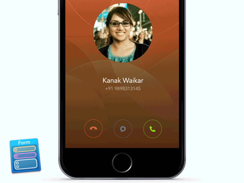 Caller ID Animation animation app caller chat ios iphone mobile ui ux