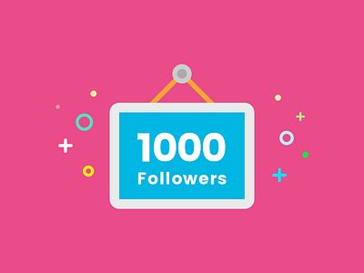 Dribbble 1000 Followers dribbble follower thanks