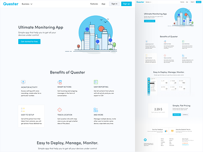 Quester for Business business landing page quester website