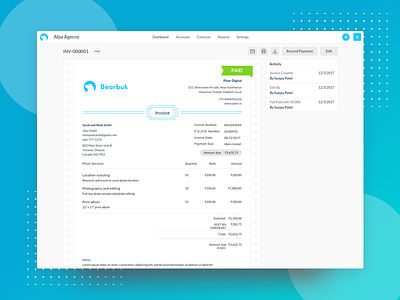 Invoice Preview accounting bearbook desktop invoice saas web