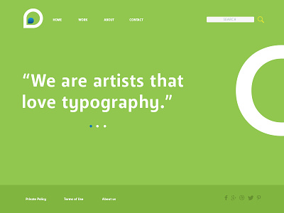 Simple typographic webpage clean easy elegant green html simple ui ux web web design
