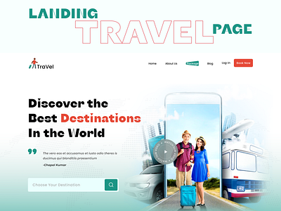 Travel Agency landing page header