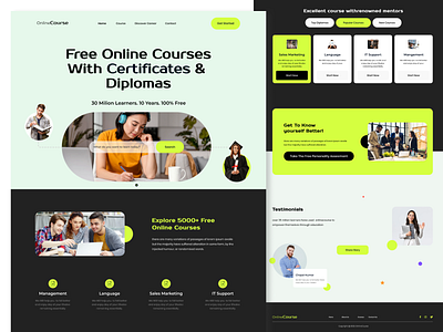 OnlineCourse Landing Page