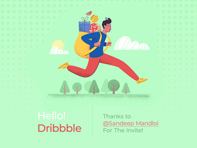 Hello Dribbble! dribbble dribbble invite dribbbler dribble shot hello hello shot i am new invite invite design thankyou thankyou shot