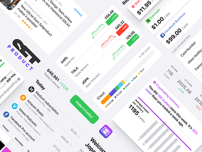 Figma iOS 13 kit • Design system with native components app card charts components dashboard design system figma finance ios list templates trading ui kit