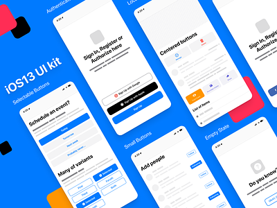 Figma iOS UI kit - Buttons design guidelines