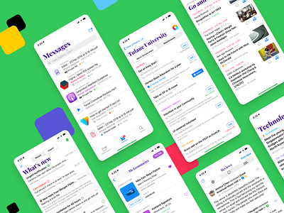 Figma iOS 13 UI kit - Cards and List items