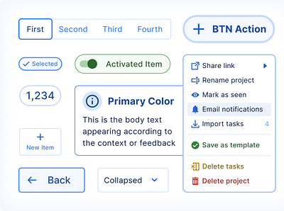 React UI kit - Outlined styled components app badge button chip design design system dialog dropdown figma input material pop react tab ui ui kit