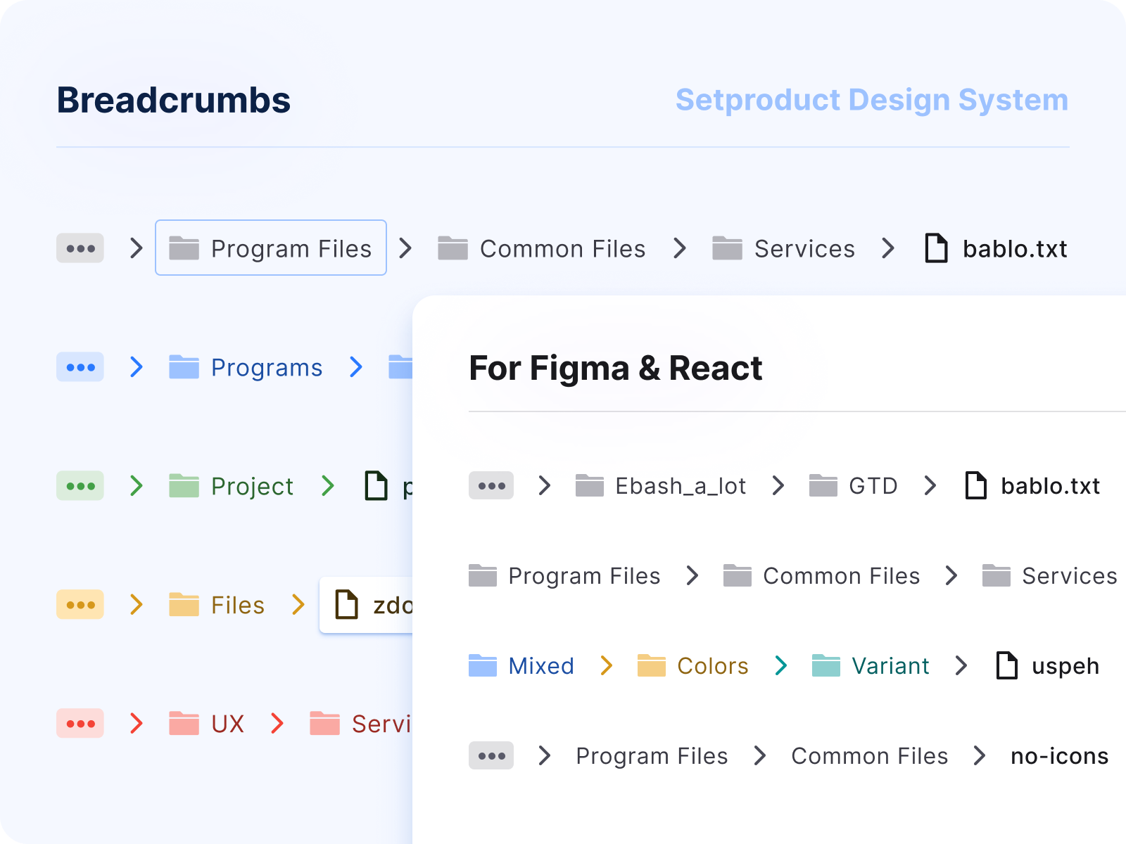 Breadcrumbs UI Design Component - React UI Kit For Figma By Roman ...