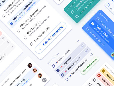 React & Figma design system - Checkbox UI design app check checkbox design system figma list material react select selected templates ui kit user username userpic