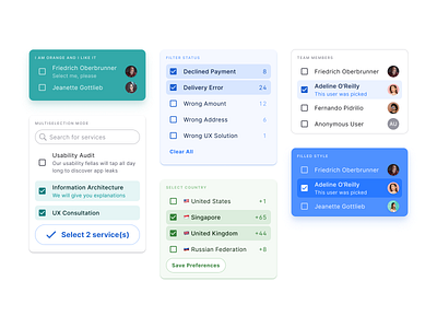 React & Figma UI kit - Select Check Box Component