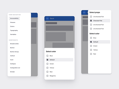React UI kit - Drawer design templates app design development drawer figma material menu react reactjs sheet side ui ui kit web