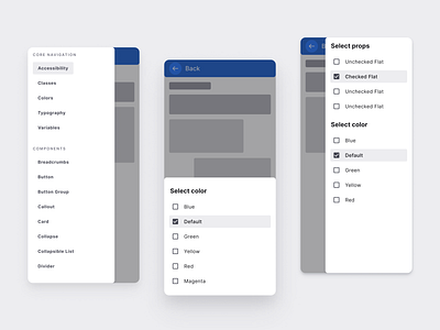 React UI kit - Drawer design templates