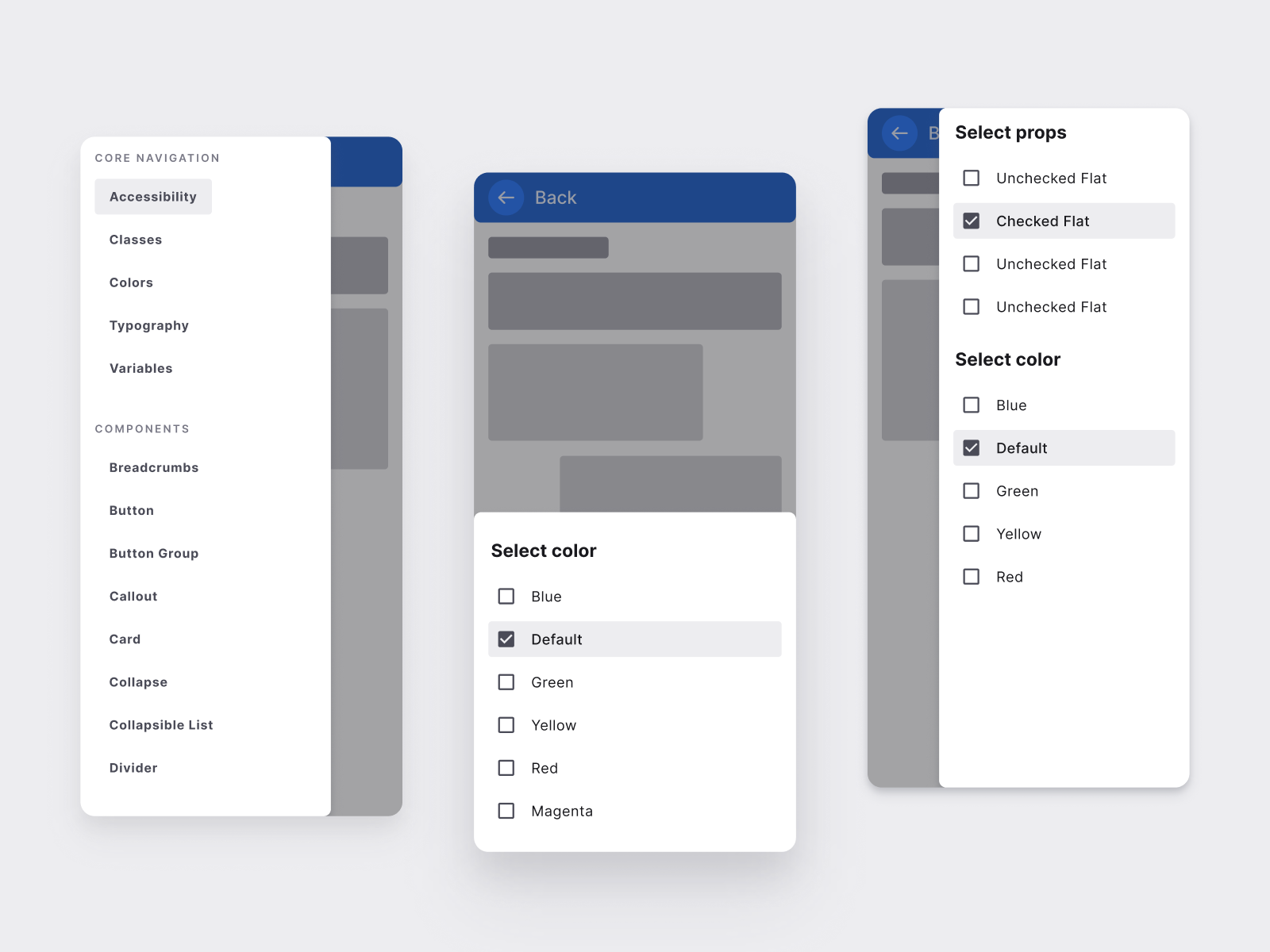 React Ui Kit Drawer Design Templates By Roman Kamushken For