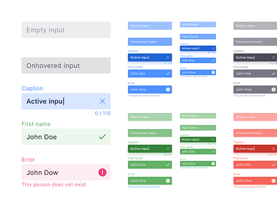 React UI kit - Input styles and states