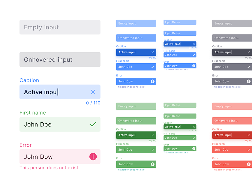 React UI kit - Input styles and states by Roman Kamushken for ...