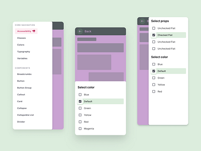 React UI kit - Navigation drawer design templates bottom design system development drawer figma mobile navigation react reactjs sheet templates ui ui kit web