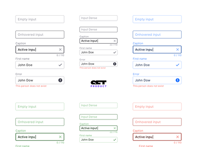 React UI kit - Outlined inputs