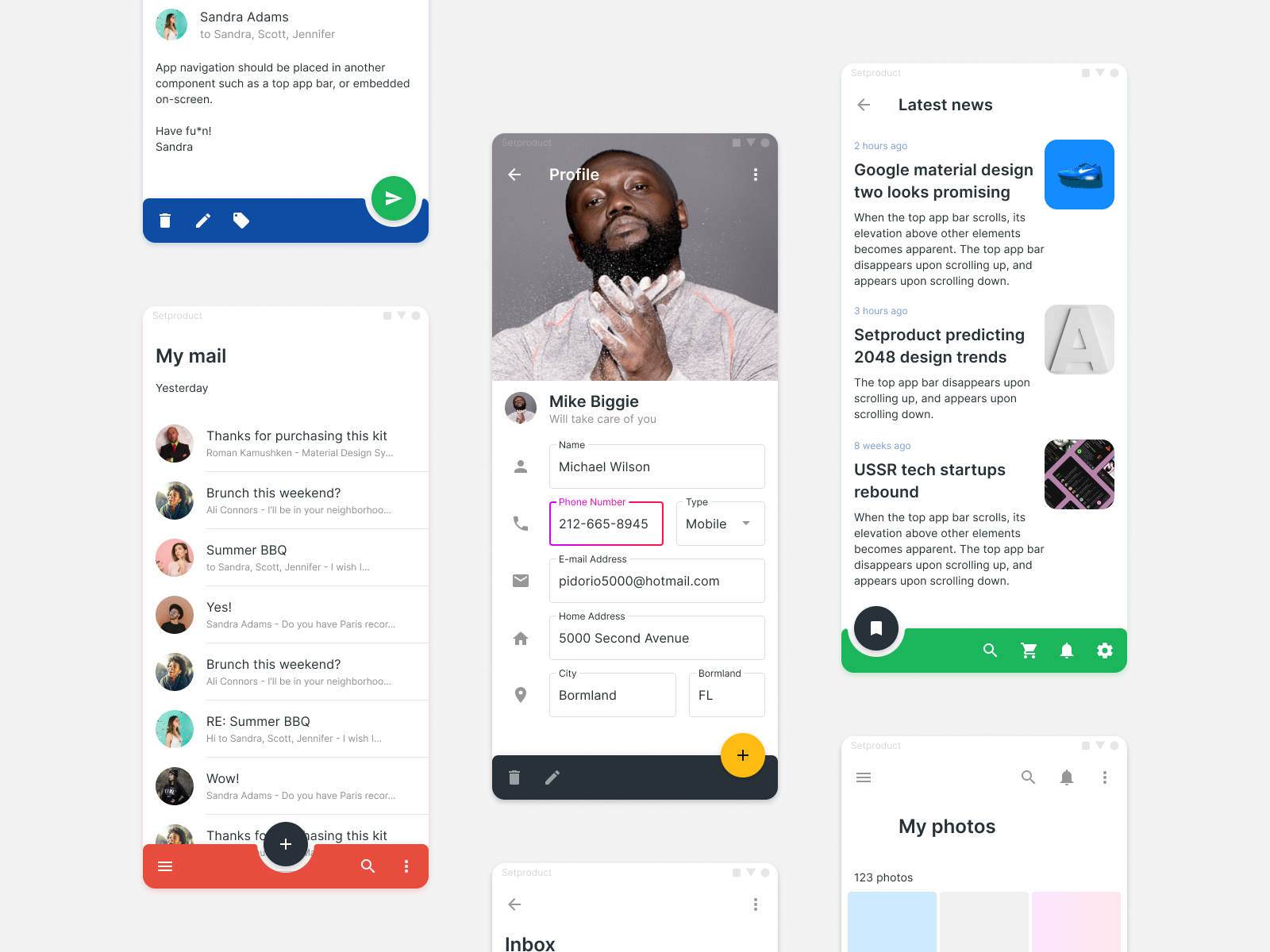 Material Design Kit - Android GUI