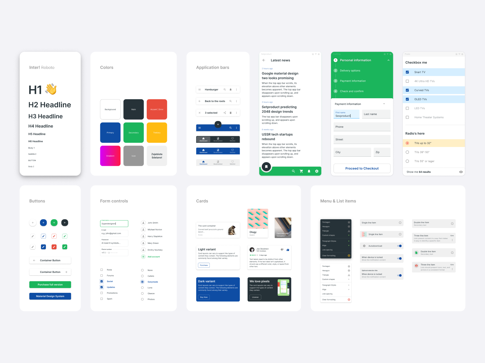 Free Material Design UI Kit 2018: Top 40+ Free Kits and Icon Sets