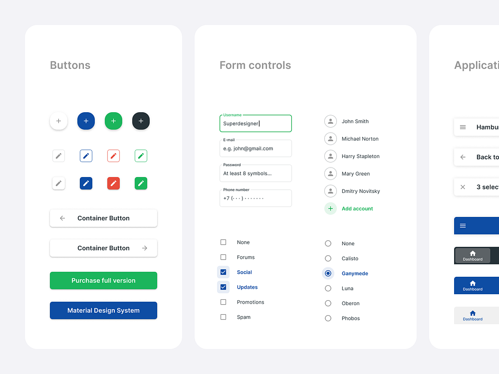 Figma Material Design UI kit - Freebie - App templates library by Roman ...